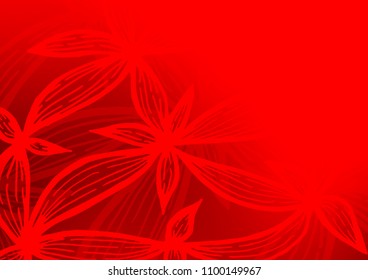 Light Red vector indian curved template. Blurred decorative design in Indian style with Zen tangles. The elegant pattern can be used as a part of a brand book.