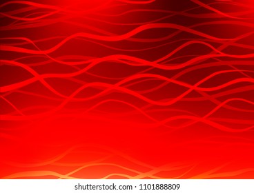 Light Red vector indian curved texture. Shining colored illustration with doodles in Zen tangle style. The elegant pattern can be used as a part of a brand book.
