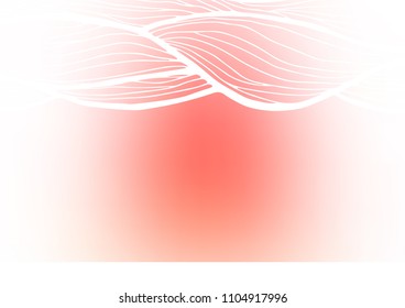 Light Red vector indian curved template. A completely new color illustration in doodle style. Brand-new style for your business design.