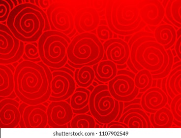 Light Red vector indian curved background. Blurred decorative design in Indian style with Zen tangles. The pattern can be used for heads of websites and designs.