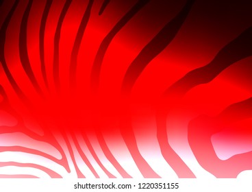 Light Red vector indian curved background. Shining colored illustration with doodles in Zen tangle style. Brand-new design for your business.