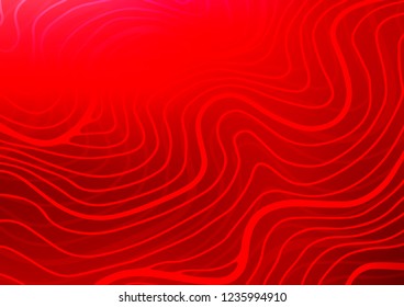 Light Red vector indian curved background. An elegant bright illustration with lines in Natural style. A completely new template for your business design.