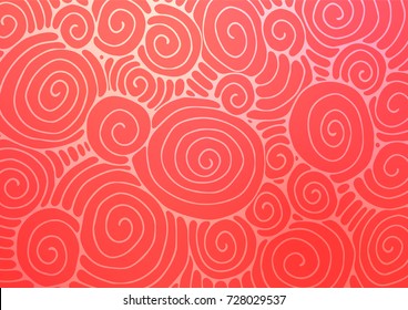 Light Red vector indian curved background. An elegant bright illustration with lines in Natural style. The best blurred design for your business.