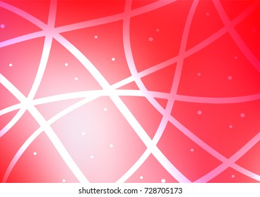 Light Red vector indian curved template. An elegant bright illustration with lines in Natural style. A completely new template for your business design.