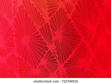 Light Red vector indian curved texture. Creative illustration in blurred style with doodles and Zen tangles. Brand-new design for your business.