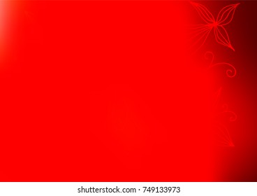 Light Red vector indian curved texture. Blurred decorative design in Indian style with lines. The best blurred design for your business.