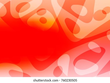 Light Red vector indian curved pattern. Doodles on blurred abstract background with gradient. A completely new template for your business design.