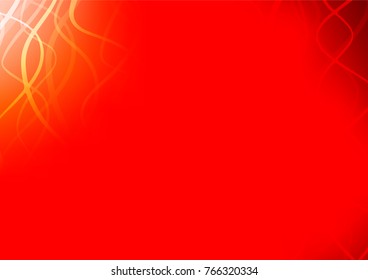 Light Red vector indian curved pattern. Shining colored illustration with doodles in Zen tangle style. A new texture for your design.