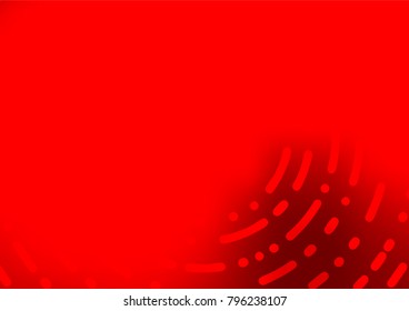 Light Red vector indian curved template. Shining colored illustration with doodles in Zen tangle style. Brand-new design for your business.