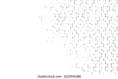 Light Red vector layout with algebra elements. Modern geometrical illustration with numerals. The pattern can be used for school, grammar websites.