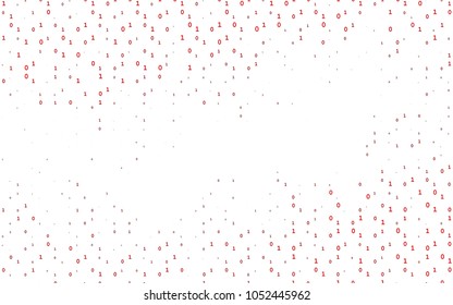 Light Red vector layout with algebra elements. Illustration with Numeral symbols on abstract template. The pattern can be used as ads, poster, banner for books.