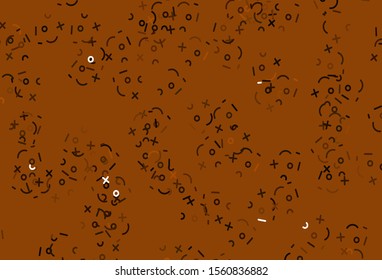 Light Red vector layout with algebra elements. Illustration with Numeral symbols on abstract template. Best design a poster, banner of a math college.