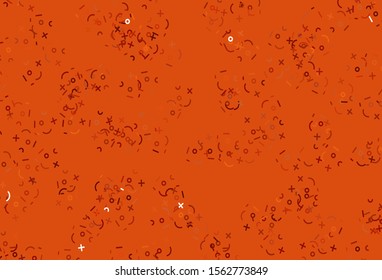 Light Red vector layout with algebra elements. Blurred design in simple style with collection of numerals. Pattern for school, grammar websites.