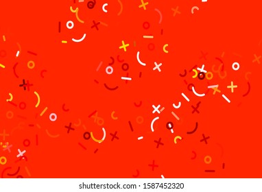 Light Red vector layout with algebra elements. Shining colorful illustration with isolated Digit signs. Pattern for school, grammar websites.