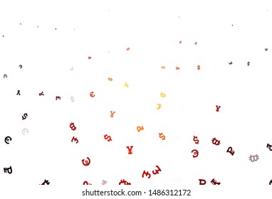 Light Red vector layout with banking symbols. Modern abstract illustration with symbols of digital money. Design for ad, poster, banner of money making.
