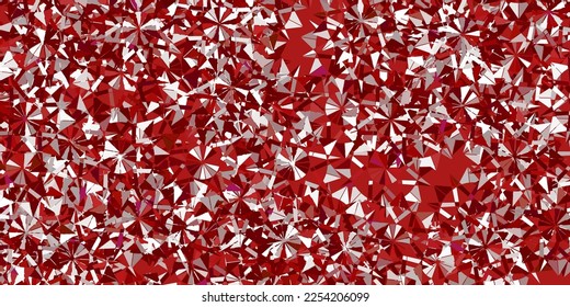 Light red vector layout with beautiful snowflakes. Gradient colorful illustration with snow elements in xmas style. New year ad, booklets pattern.
