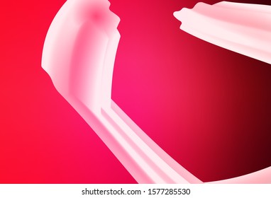 Light Red vector layout with bent lines. Modern gradient abstract illustration with bandy lines. Template for cell phone screens.