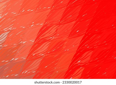 Light Red vector layout with bent lines. A completely new colorful illustration in simple style. Brand new design for your ad.