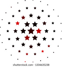 Light Red vector layout with bright stars. Blur decorative design in simple style with stars. Pattern for websites, landing pages.