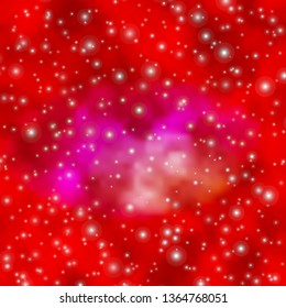 Light Red vector layout with bright stars. Modern geometric abstract illustration with stars. Pattern for new year ad, booklets.