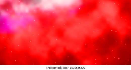 Light Red vector layout with bright stars. Shining colorful illustration with small and big stars. Design for your business promotion.