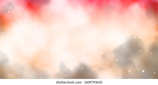 Light Red vector layout with bright stars. Colorful illustration with abstract gradient stars. Design for your business promotion.
