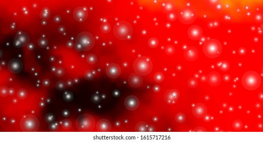 Light Red vector layout with bright stars. Decorative illustration with stars on abstract template. Pattern for new year ad, booklets.