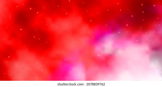 Light Red vector layout with bright stars. Shining colorful illustration with small and big stars. Pattern for wrapping gifts.