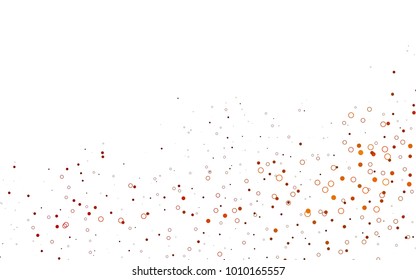 Light Red vector  layout with circle shapes. Blurred bubbles on abstract background with colorful gradient. Completely new template for your brand book.