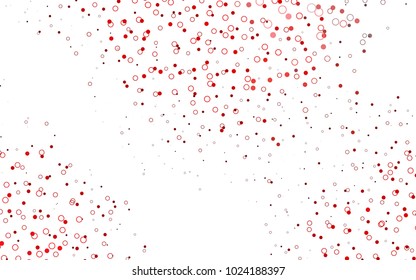 Light Red vector  layout with circle shapes. Abstract illustration with colored bubbles in nature style. The pattern can be used for beautiful websites.