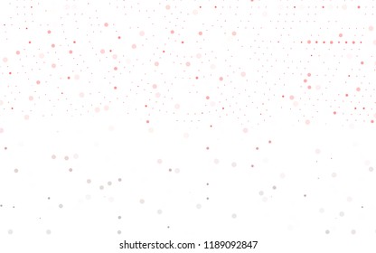 Light Red vector  layout with circle shapes. Beautiful colored illustration with blurred circles in nature style. The pattern can be used for ads, leaflets of liquid.