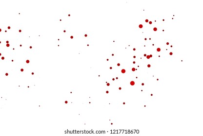 Light Red vector layout with circle spots. Glitter abstract illustration with blurred drops of rain. Pattern of water, rain drops.