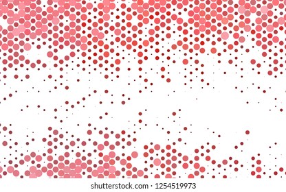 Light Red vector layout with circle spots. Modern abstract illustration with colorful water drops. Pattern for ads, booklets.