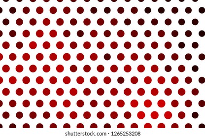 Light Red vector layout with circle shapes. Beautiful colored illustration with blurred circles in nature style. Design for business adverts.