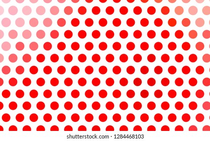 Light Red vector layout with circle shapes. Glitter abstract illustration with blurred drops of rain. Template for your brand book.