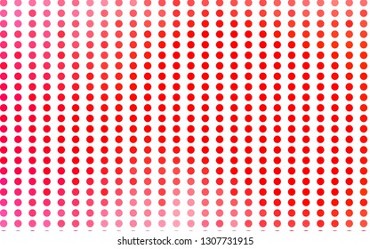 Light Red vector layout with circle shapes. Abstract illustration with colored bubbles in nature style. Pattern for ads, leaflets.