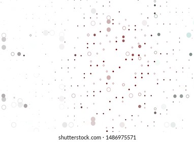 Light Red vector layout with circle shapes. Beautiful colored illustration with blurred circles in nature style. Completely new template for your brand book.