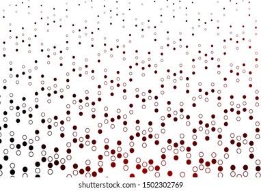 Light Red vector layout with circle shapes. Abstract illustration with colored bubbles in nature style. Design for posters, banners.