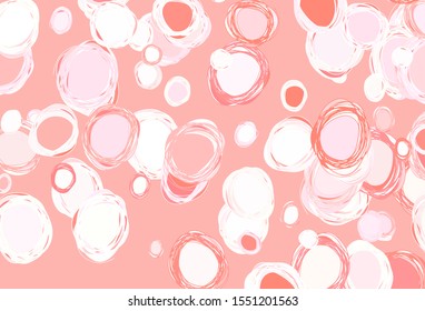 Light Red vector layout with circle shapes. Illustration with set of shining colorful abstract circles. Pattern for ads, leaflets.