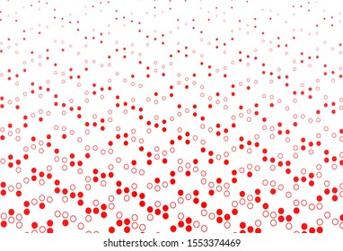 Light Red vector layout with circle shapes. Modern abstract illustration with colorful water drops. Template for your brand book.
