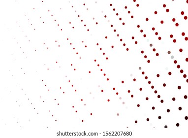 Light Red vector layout with circle shapes. Glitter abstract illustration with blurred drops of rain. Pattern of water, rain drops.