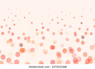 Light Red vector layout with circle shapes. Modern abstract illustration with colorful water drops. Pattern for futuristic ad, booklets.