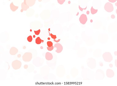 Light Red vector layout with circle shapes. Blurred decorative design in abstract style with bubbles. New template for your brand book.