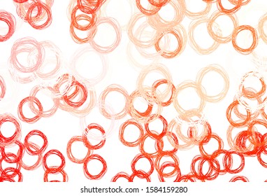 Light Red vector layout with circle shapes. Modern abstract illustration with colorful water drops. Pattern for futuristic ad, booklets.