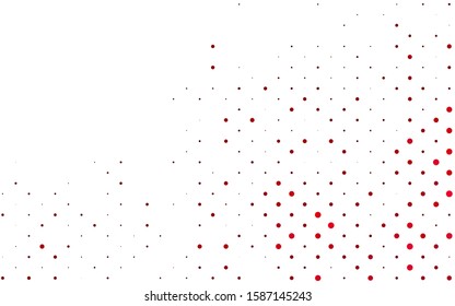 Light Red vector layout with circle shapes. Blurred decorative design in abstract style with bubbles. Pattern of water, rain drops.