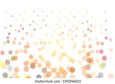 Light Red vector layout with circle shapes. Illustration with set of shining colorful abstract circles. Pattern for ads, leaflets.