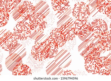 Light Red vector layout with circle shapes. Blurred bubbles on abstract background with colorful gradient. Pattern for ads, leaflets.