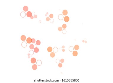 Light Red vector layout with circle shapes. Blurred bubbles on abstract background with colorful gradient. Pattern for futuristic ad, booklets.