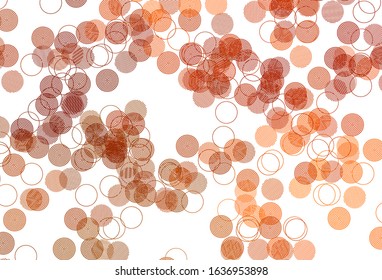 Light Red vector layout with circle shapes. Abstract illustration with colored bubbles in nature style. Pattern for textures of wallpapers.