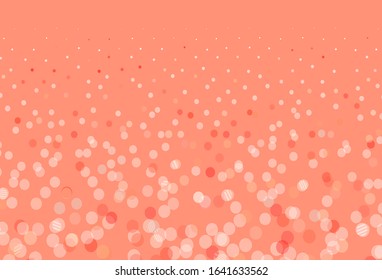 Light Red vector layout with circle shapes. Abstract illustration with colored bubbles in nature style. Pattern for beautiful websites.